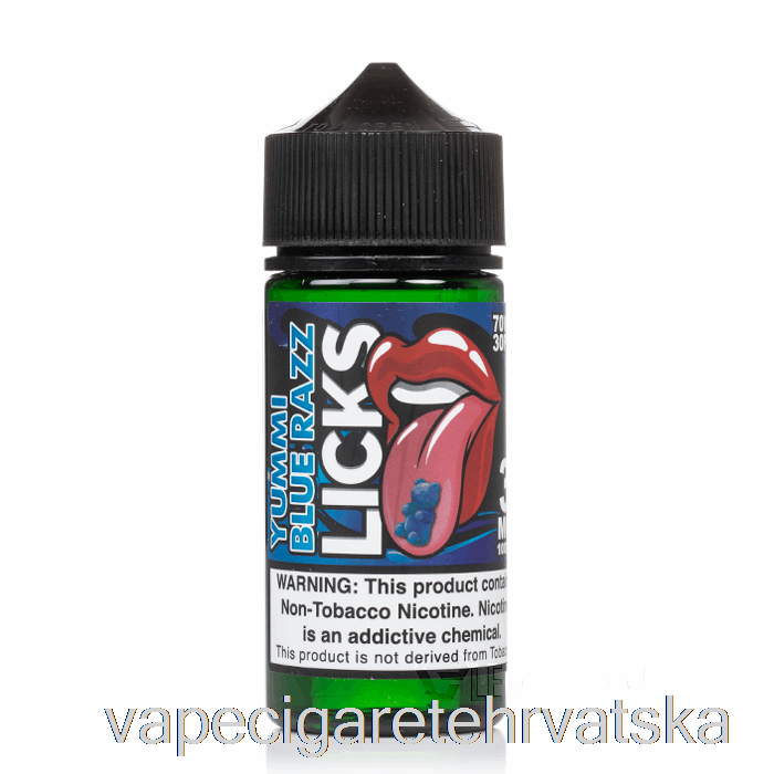 Vape Cigarete Yummi Blue Raspberry - Licks Roll Upz - 100ml 6mg